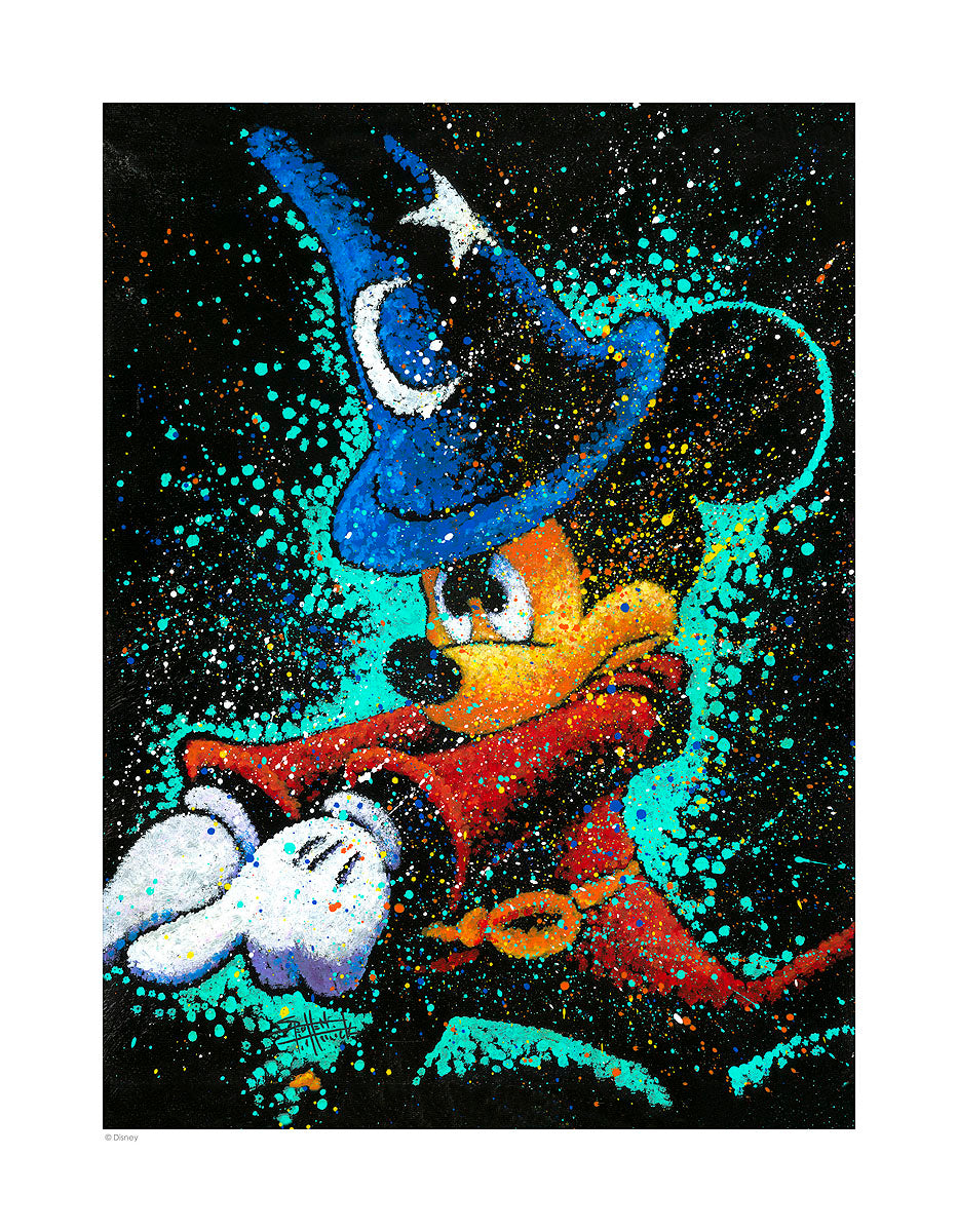 Mickey Casts a Spell - Lithograph on paper